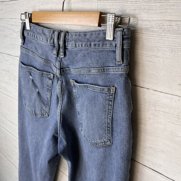 We the Free Jeans Womens Size 27 Light Wash Dylan High Rise Distressed Cropped - Picture 15 of 16